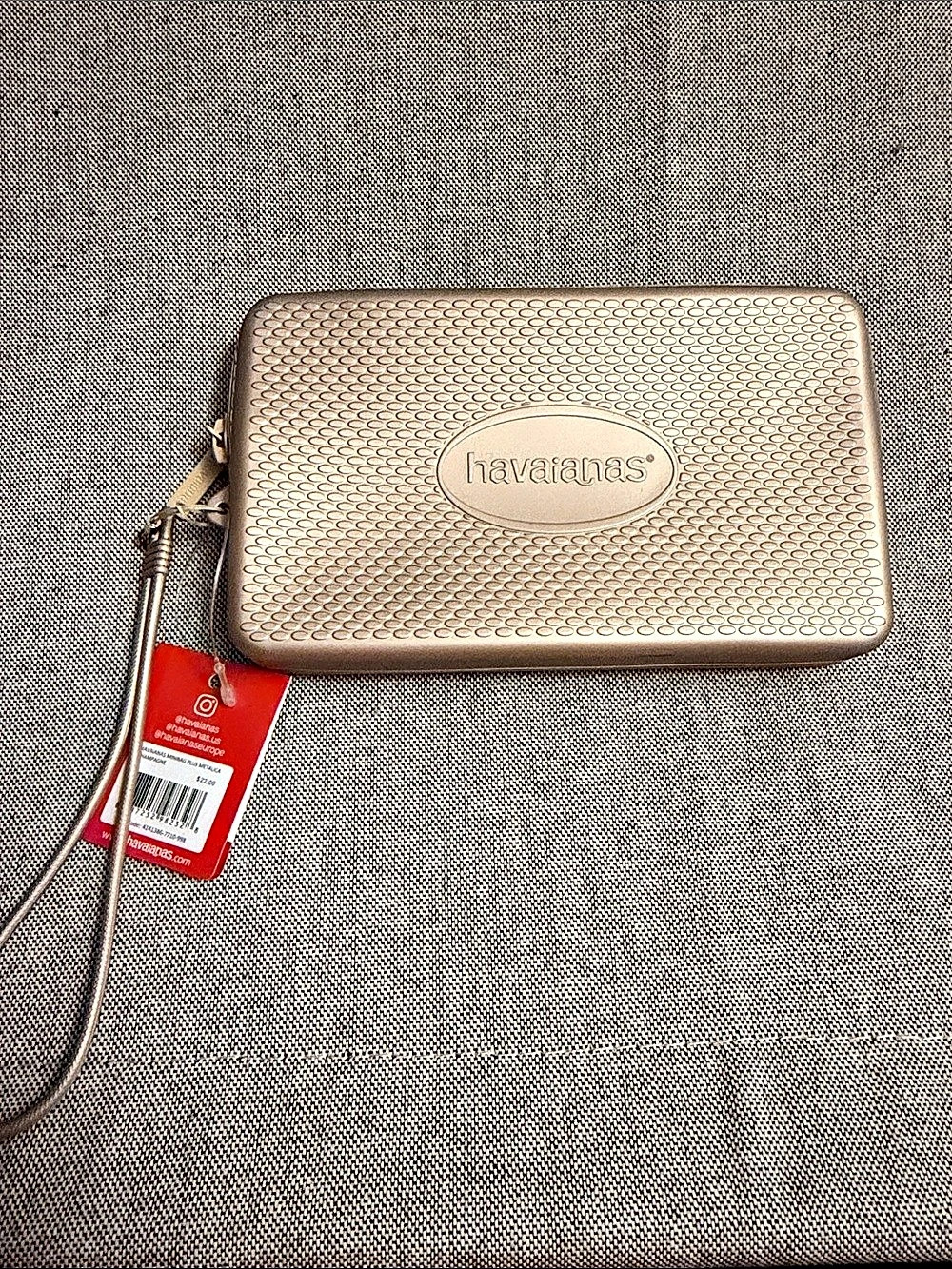 Havaianas Minibag Plus Metallica Wristlet Rose Gold